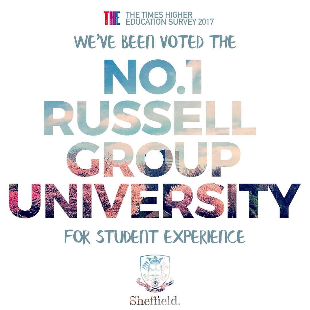 UniShefAH's tweet photo. 🎉🎉 We're the number one university in the @RussellGroup for student experience. Our Students' Union came top for the ninth year running. https://t.co/Vuh4teNDBG