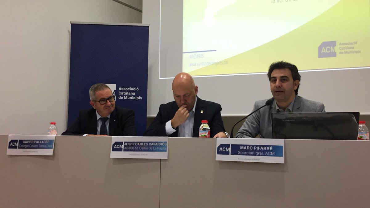 ACMunicipis's tweet photo. SG @MarcPifarre :"Les principals qualitats de la #centralCompres són l'estalvi econòmic, de procediment i adaptat a les necessitats locals" https://t.co/hrUamOV99W
