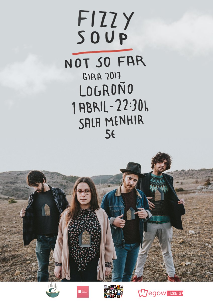 Vamosss, dos días y a disfrutar con <a href="/FizzySoup/">Fizzy Soup</a> concierto el sábado 1 a las 22.30 entrada 5e #AcústicosdelMenhir no perderselos.