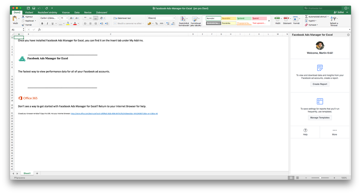 benderkiller's tweet image. Facebook uvolnil skvělý doplněk pro Excel pomocí něhož lze jednoduše vytvářet reporty z reklamních účtů! TOP! #advertising #ppc #facebook