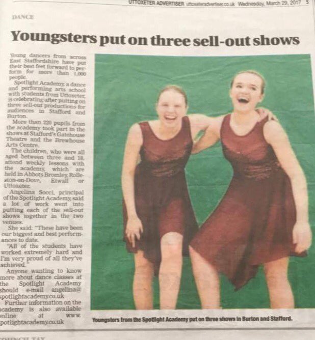 spotlightac's tweet photo. We're in the Uttoxeter Advertiser this week! https://t.co/RCtvFH13ja