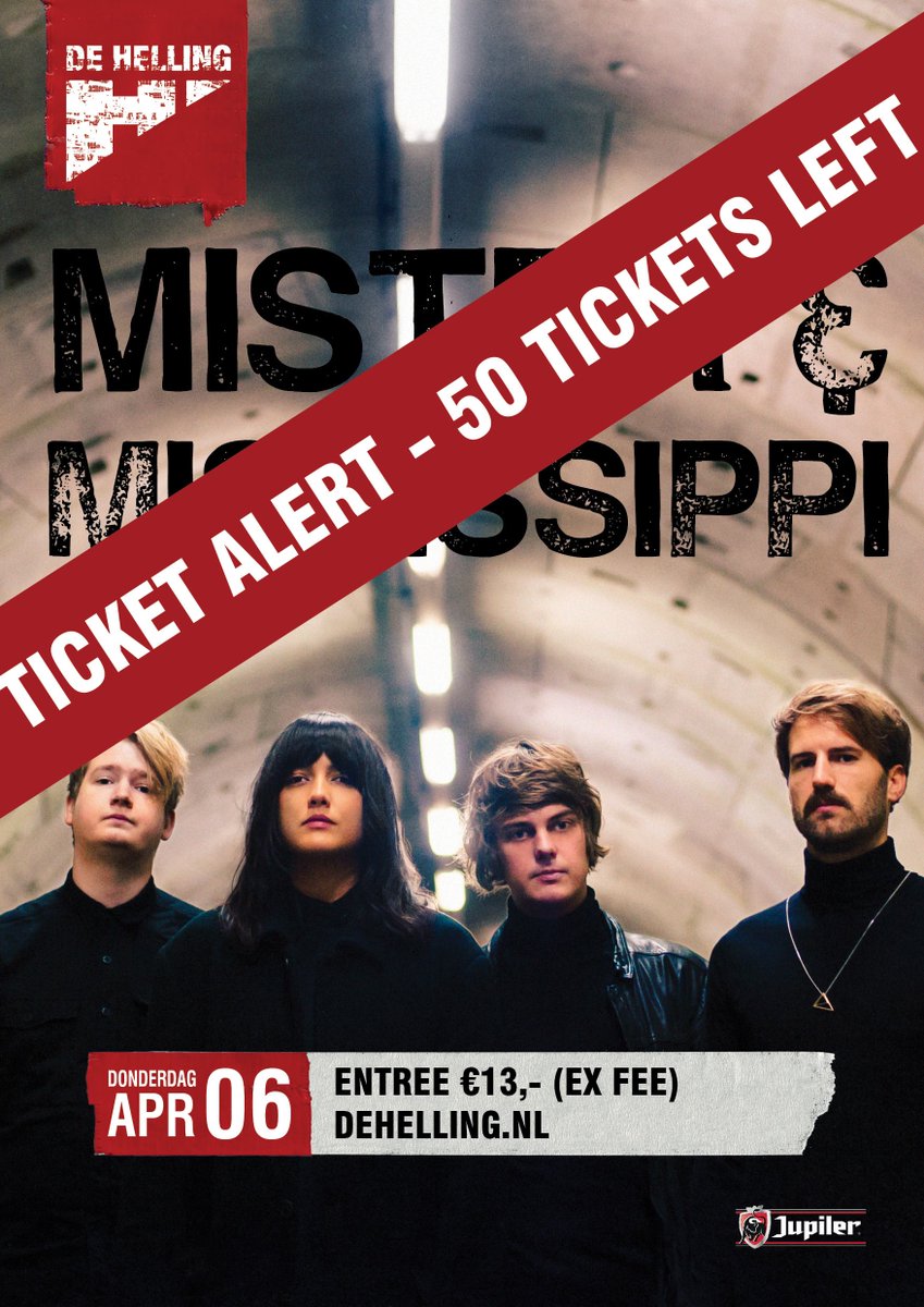 Mr__Mississippi's tweet photo. 50 tickets left for our release-show!

Grab your tickets now: 
https://t.co/ibsb7YXZlo https://t.co/JRzhUl2geK
