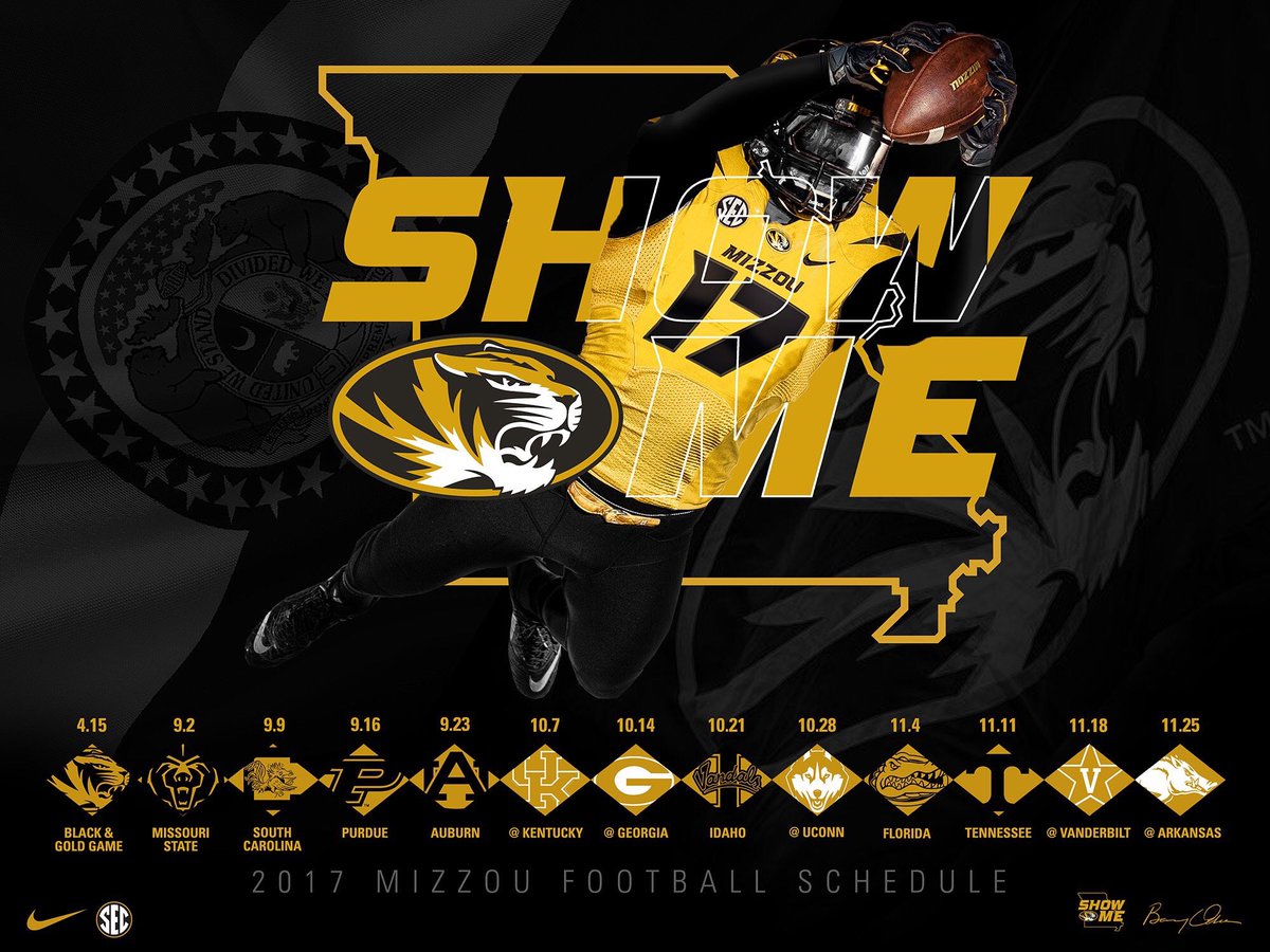 ZouCast's tweet photo. 2017 Mizzou Football Schedule https://t.co/nkNG7ctM3L