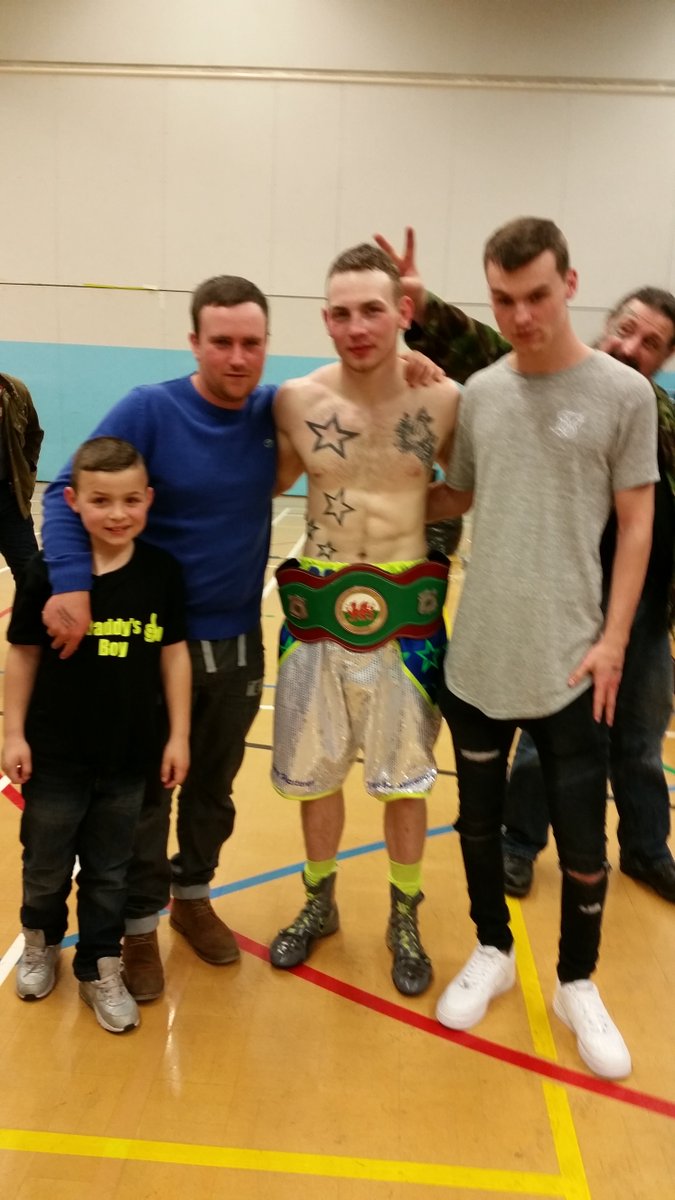 Tony Dixon after winning  the Welsh Belt