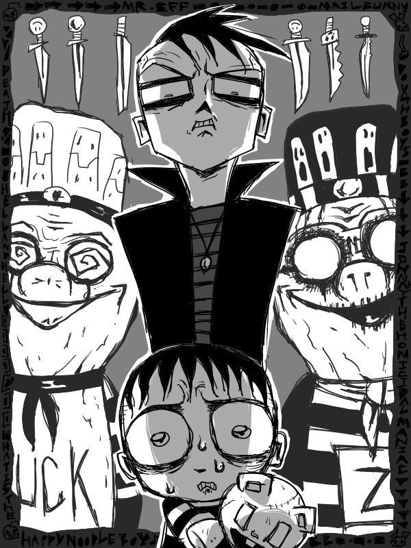 dalwhitebear's tweet photo. 久しぶりにNNYさんと愉快な仲間描いた。 https://t.co/BBZulNgGNf