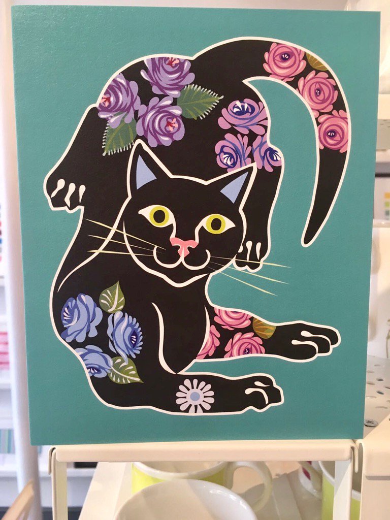 FlamingoBath's tweet photo. *CARD OF THE DAY* from our new range 'Black Cat' exclusive to us in Bath! @InBath @BathLifeMag @BathCDH @BathEcho https://t.co/ynrDbqdb8t