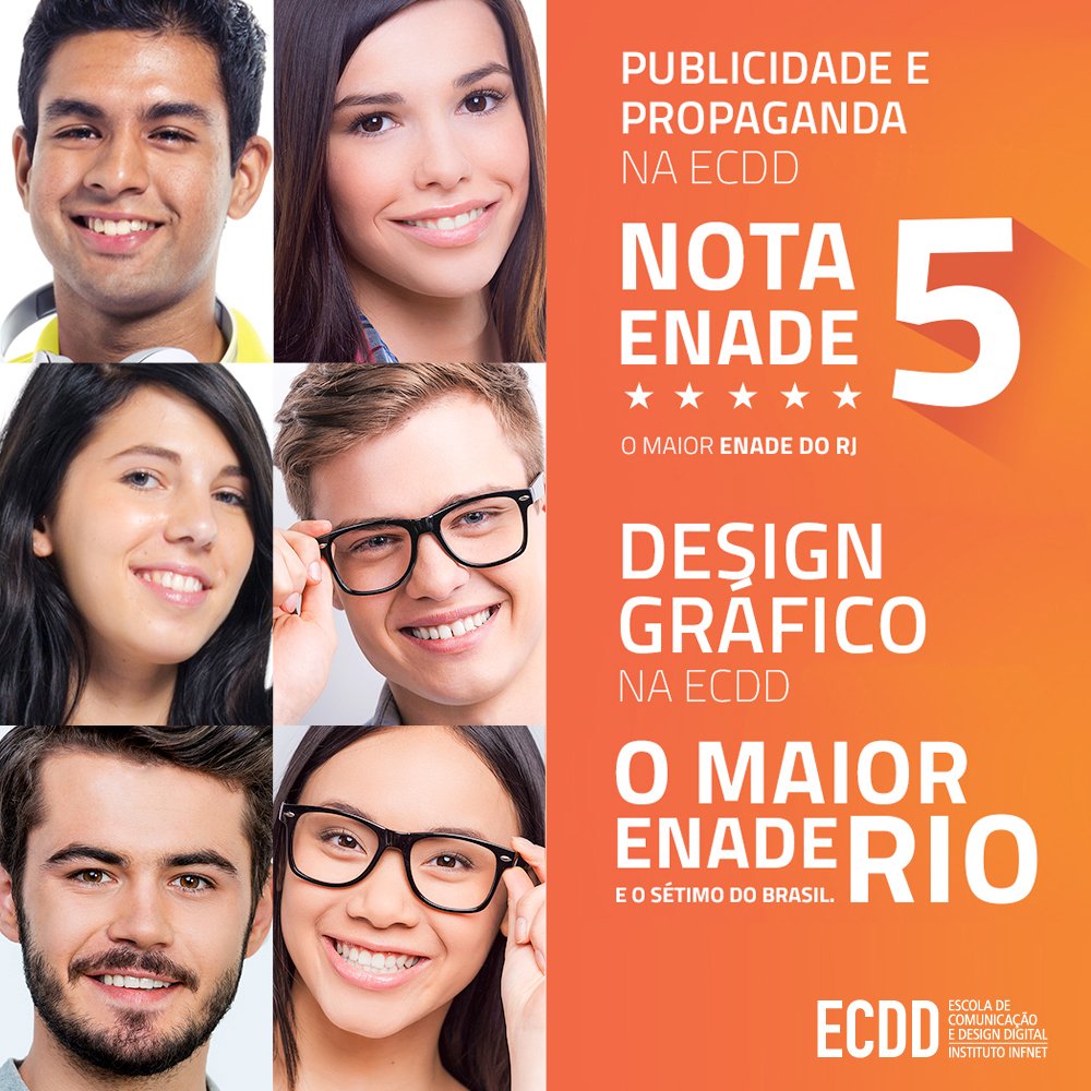 infnet's tweet photo. Já sabe? Os cursos de Publicidade e Design Gráfico na ECDD tiveram o maior Enade do RJ! #ecddinfnet #notamaximamec #orgulhototal https://t.co/TOyghlfk17