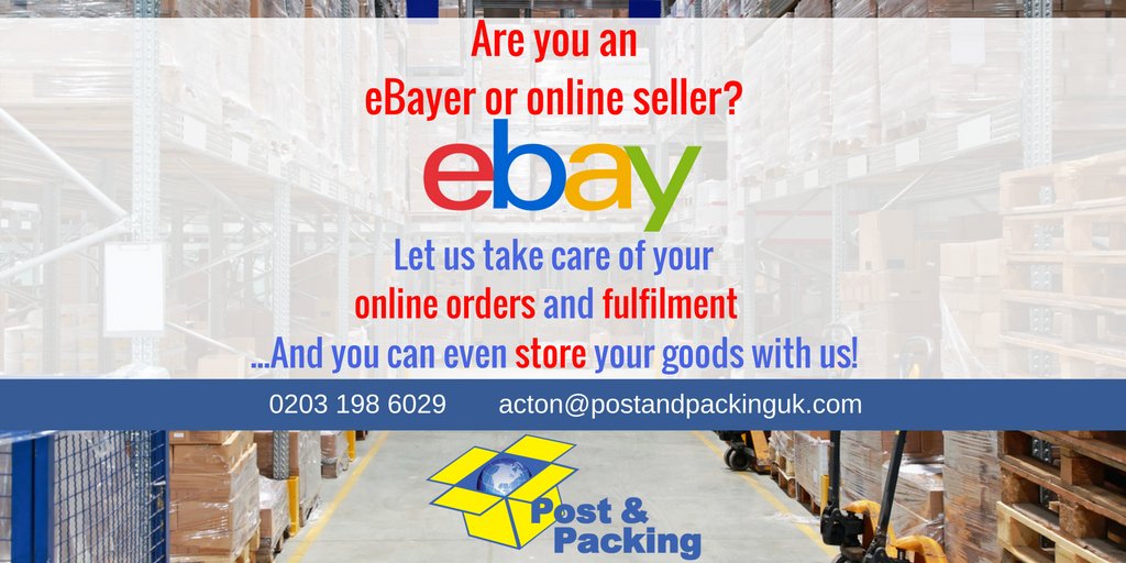 Selling on #Ebay #Etsy #notonthehighstreet #dpop - We #pickpackpost your goods #ealing #chiswick #fulfillment #hillingdon #brent #richmond