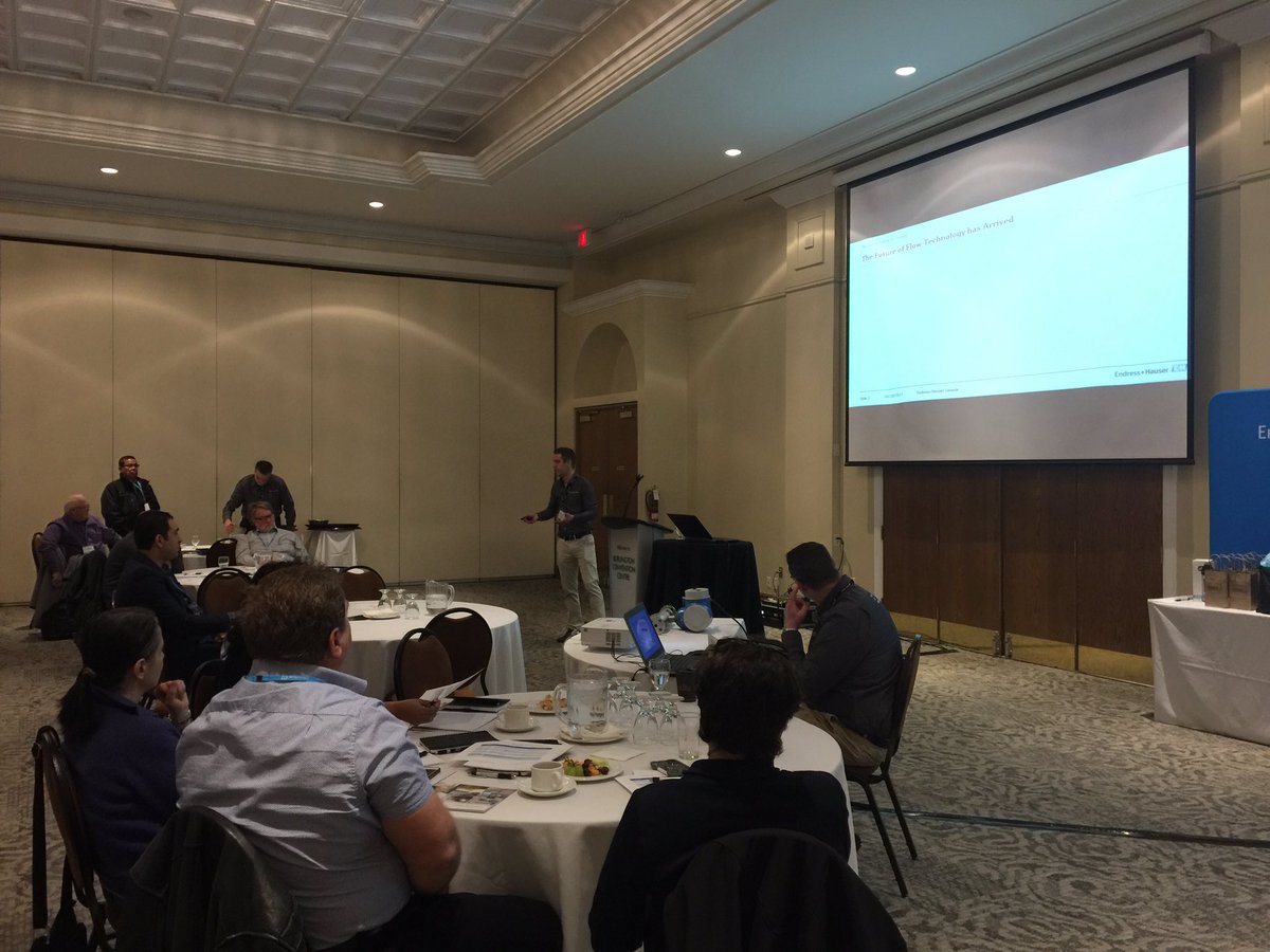 Endress_CA's tweet photo. "The future of flow technology has arrived!" Discussing #Proline 300/500 w/Victor Outrebon & Jason Pennington! #TechDaysBurlington https://t.co/4LqteFcHI7