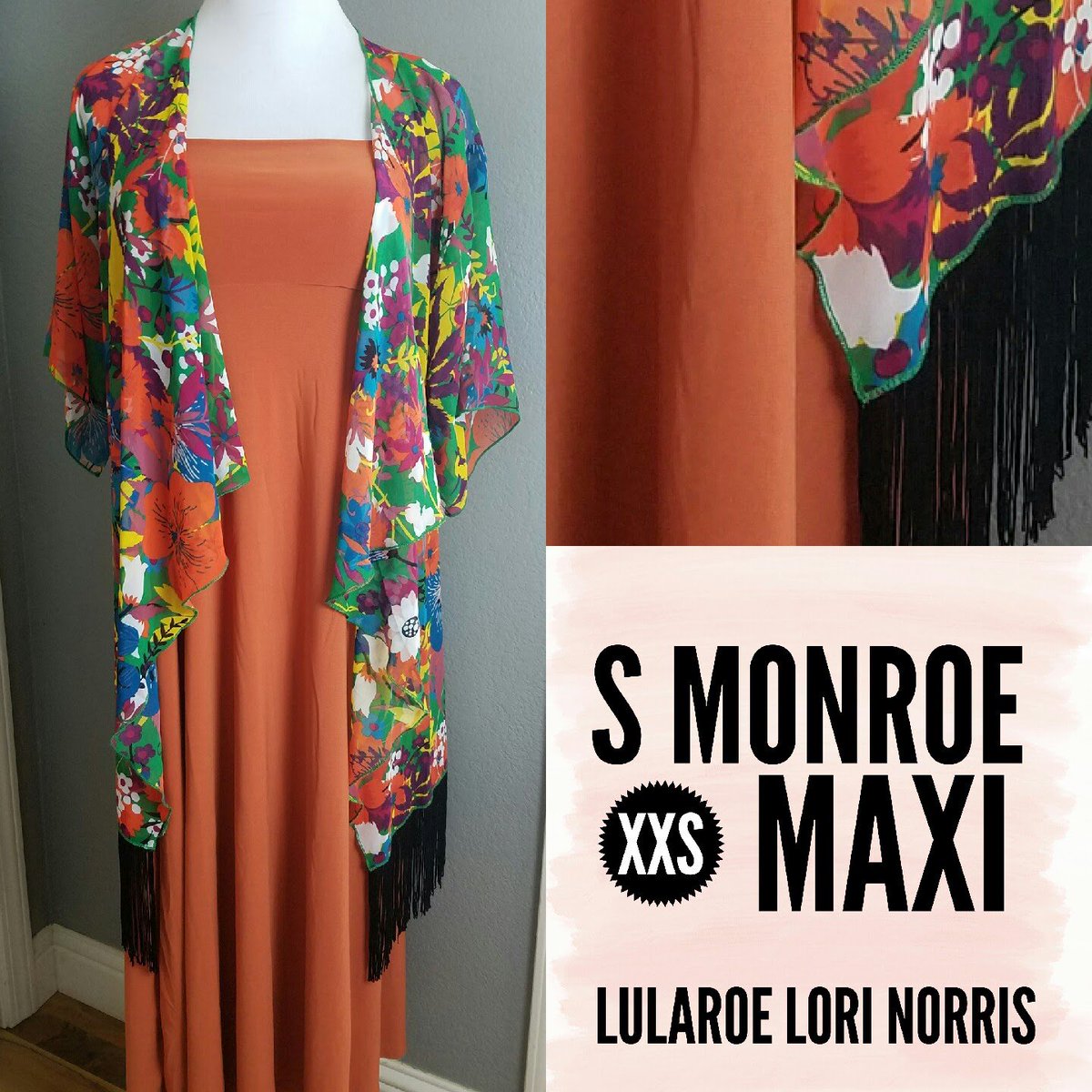 Lularoelorbabe's tweet photo. OOTD! I just love this! It is so fresh and colorfull for spring and summer! #maxi #lularoe #lularoelorinorris #monroe #ilovelularoe https://t.co/2X7UDUQjdX