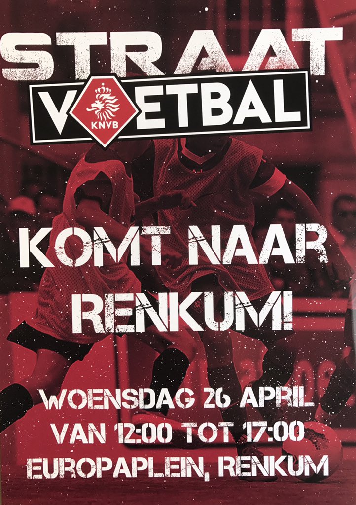 SBT_Renkum's tweet image. KNVB straatvoetbaltoernooi komt naar #Renkum Woensdag 26 april organiseert @DynamoJeugdwerk ism ons dit toernooi op Europaplein. Doe je mee?