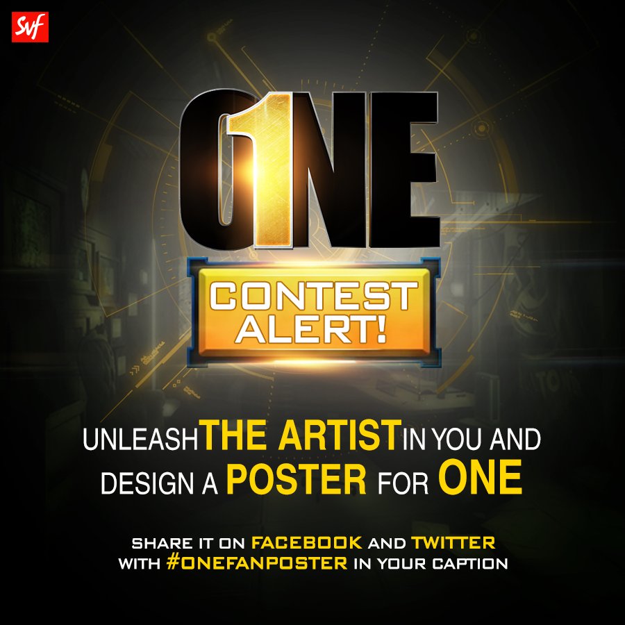 SVFsocial's tweet photo. We have received superb entries for #OneFanPoster Contest.
Participate and stand a chance to attend #One premiere and meet the cast. https://t.co/KnhOKJmBFJ