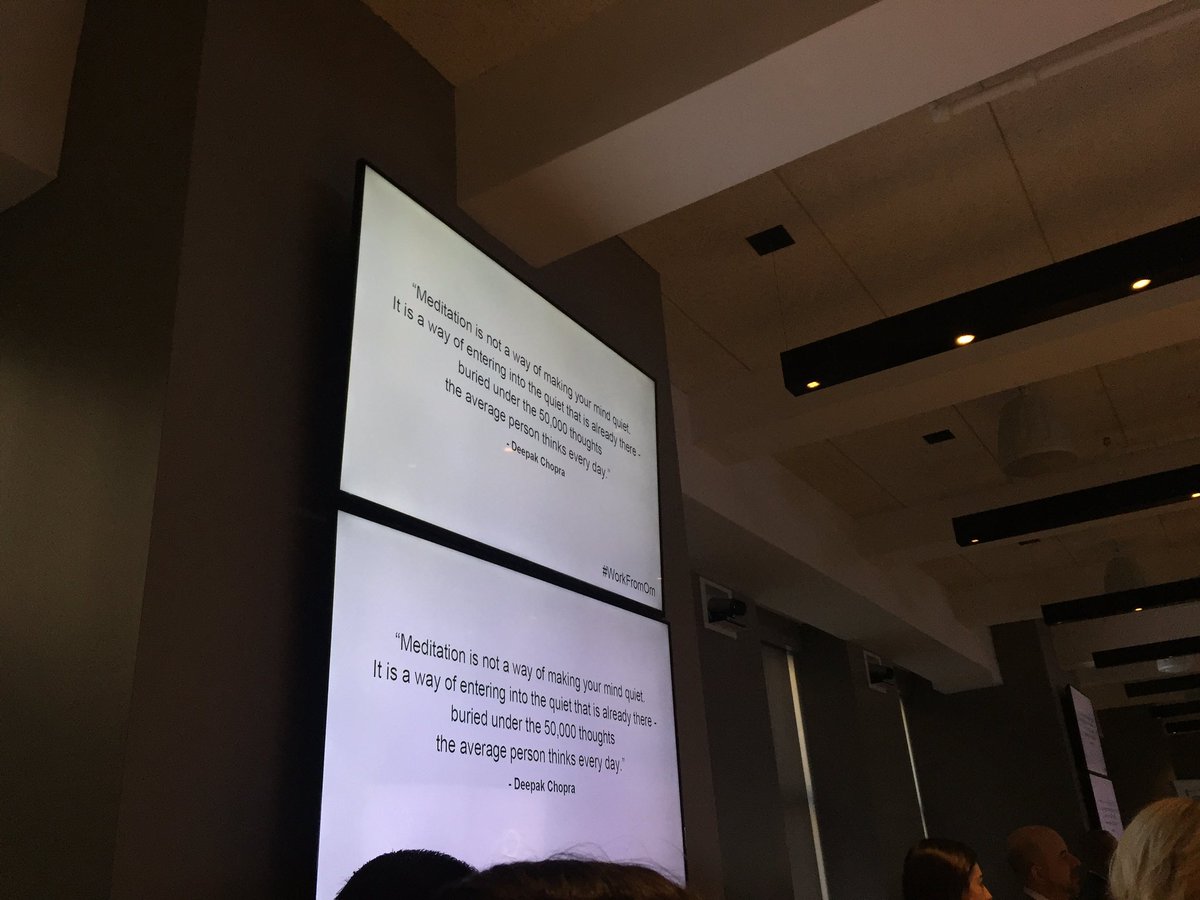 LaurenMoniz's tweet photo. Meditation &amp; breathing with #WorkFromOm #jumpNBCU https://t.co/ucZOwRGJ3G