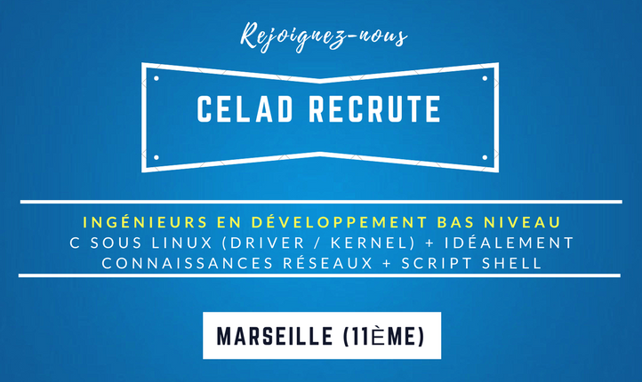 CeladAix's tweet photo. [#CELADjob] 7 #developpeurs #basniveau (#C #Linux #embarque #embedded) entre 6 mois et 15 ans d'expé pour créer un plateau chez notre client https://t.co/7vzV6nczeJ