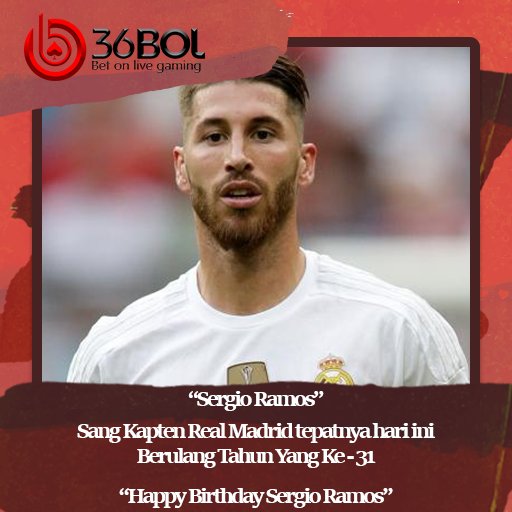Selamat Ulang Tahun <a href="/SergioRamos/">Sergio Ramos</a> <a href="/realmadriden/">Real Madrid C.F. 🇬🇧🇺🇸</a> #sports #news #update #hbd #30maret #ramosfans #madridista #soccer #captain #like #follow