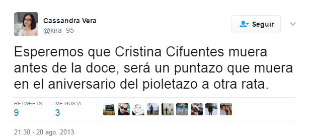 Image result for tweets de cassandra vera