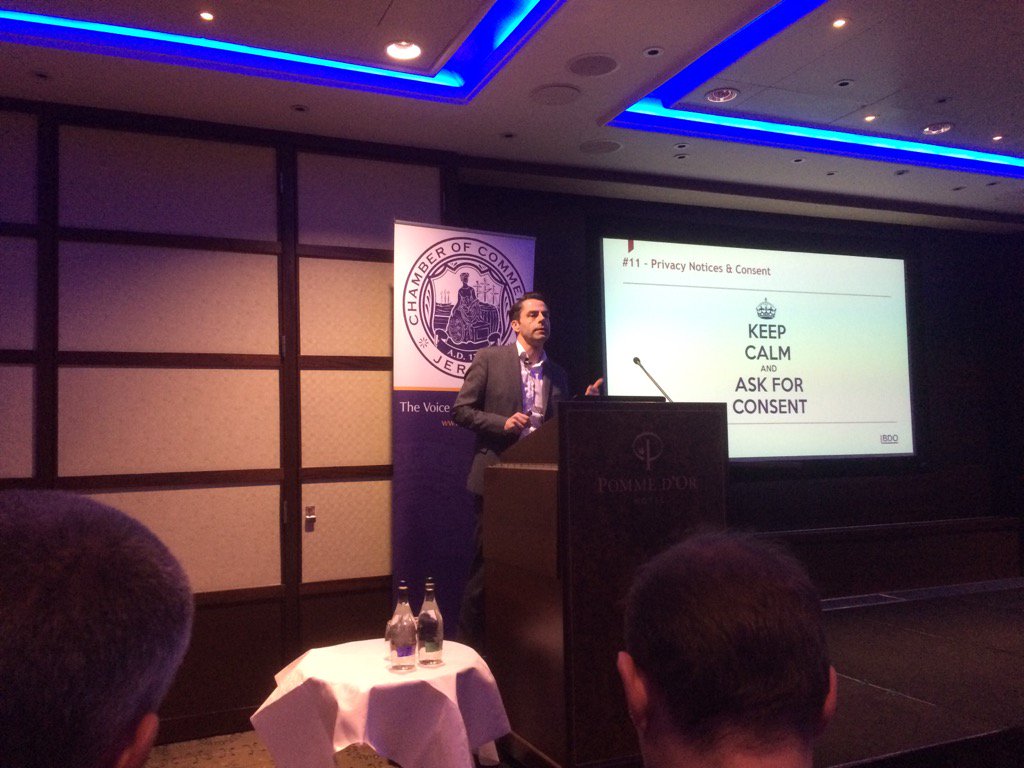 Practical and reassuring. BDO's Phil Ruelle nails it. Come on Jersey, we can do this ! #GDPRjersey <a href="/jerseychamber/">Jersey Chamber of Commerce</a>