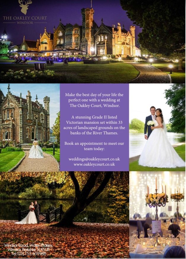 Looking for the perfect wedding venue? Why not check out <a href="/OakleyCourt/">Oakley Court</a> in Windsor- a stunning grade II listed mansion