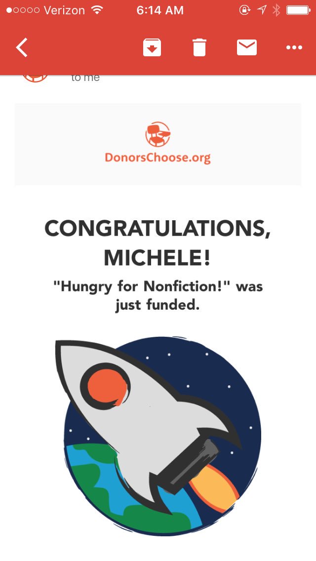 Yeeeeehaaawww! My nonfiction texts project was funded! ❤️thank you, donorschoose! <a href="/FishkillFrogs/">Fishkill Elementary School</a> <a href="/WCSDEmpowers/">WCSDEmpowers</a>