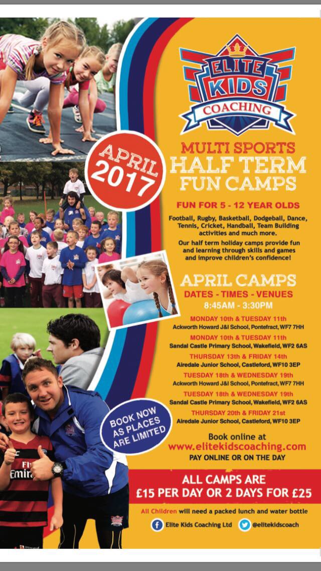 Still a few spaces left on our half term multi sports camps, filling up fast! Book now to avoid disappointment!