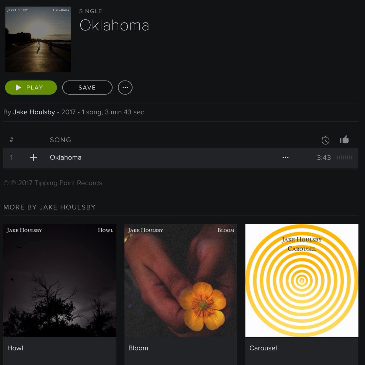 Hope you're all enjoying Oklahoma! It's on <a href="/Spotify/">Spotify</a> if you'd like to stream it/save it to your music...
open.spotify.com/track/0lhMRjFQ…