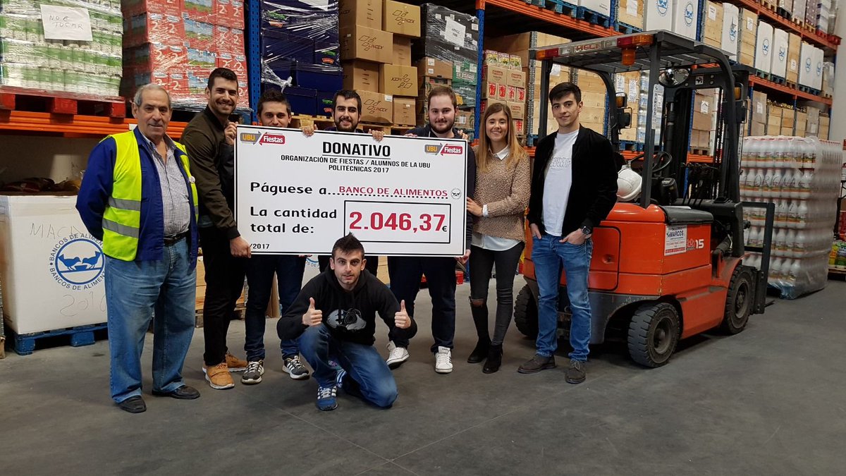 COPEBurgos's tweet photo. @UBUfiestas @UBUEstudiantes dona más de dos mil euros al @BAlimentosBUR https://t.co/sSlljZZQ8d