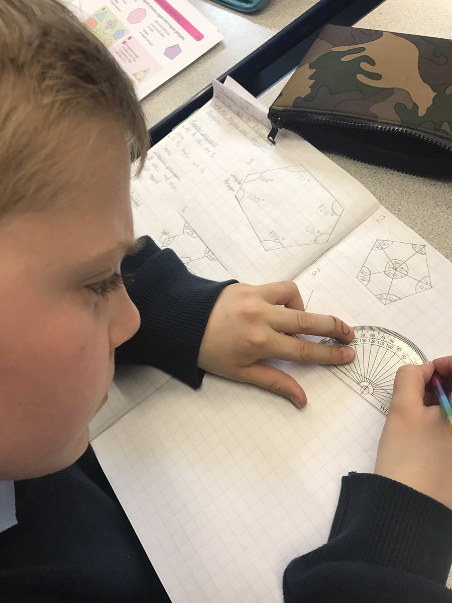 NewminsterMid's tweet image. Irregular or regular polygon? Some excellent angle constructions in today's lesson #drawingangles #concentration