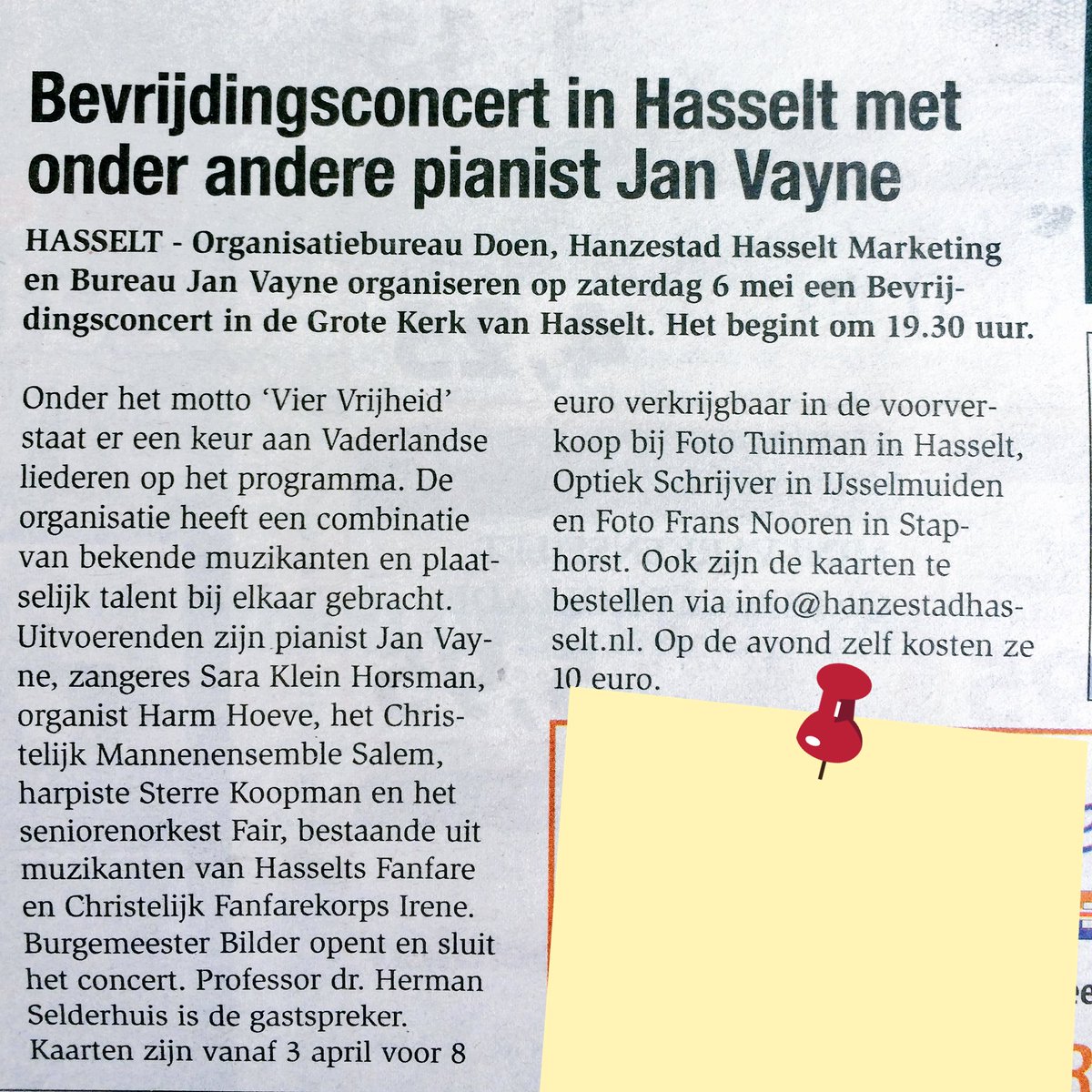 Doen_Org's tweet photo. VIER VRIJHEID op 6 mei in #Hasselt. Kom jij ook? Toegangskaarten á 8,-. Mail naar info@hanzestadhasselt.nl #mooiesamenwerking! https://t.co/YGyF9UmUjG