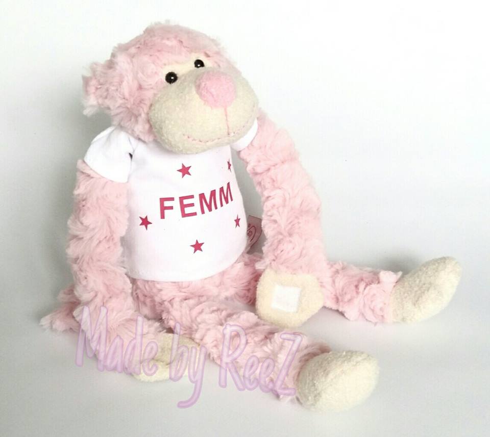 Dag 4! #feestweek Leuke tip van <a href="/MadebyReeZ/">Rachel Brouwers</a> wat een leuke #knuffels met #naam #aap #kraamcadeau #baby #babykamer facebook.com/Winkeleninholl…