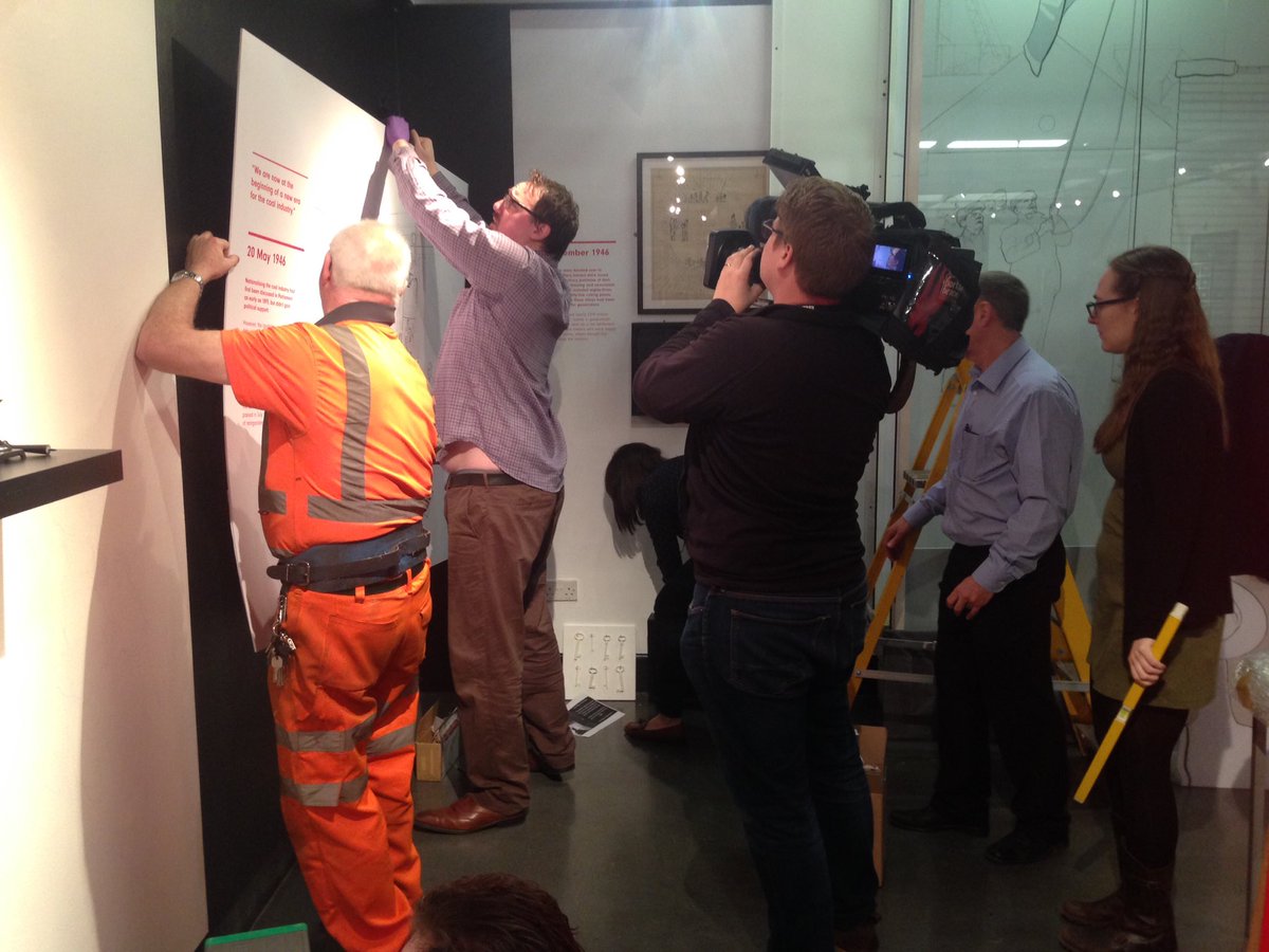 NCMME's tweet image. .@BBCLookNorth @dannihewson is here for a sneak preview of the new exhibition for the Sunday Politics Show #nationalisation