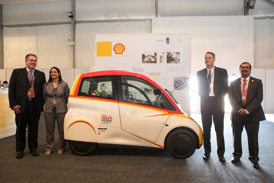 Shell_India's tweet photo. At #makethefuture Mobility event, the #ShellConceptCar was showcased with its bespoke blend of Shell #Helix Ultra with PurePlus Technology. https://t.co/YAiCsLqkfS