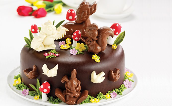 Eggs-traordinary treat? Try our #Bambi &amp; Friends’ #chocolate #cake! It will make a great Easter activity for kids bit.ly/Bakingclearance