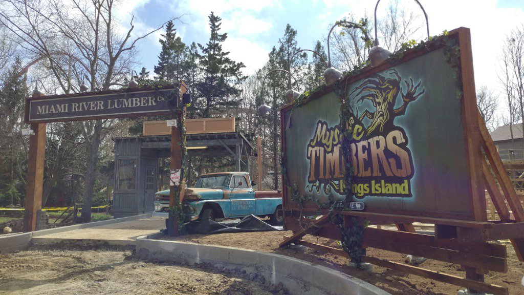 KingsIslandPR's tweet image. The new Mystic Timbers roller coaster opening April 15 is a story-driven attraction. #whatsintheshed