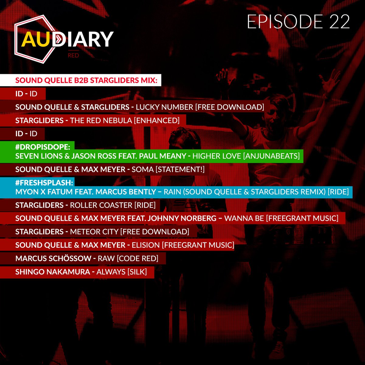 stargliders's tweet photo. Ep. #22 of #AudiaryRed is a reconstruction of our b2b set with @SoundQuelle @ Open Gate party, Moscow -> https://t.co/85rvGCNUSy #edmfamily https://t.co/mAd7KiQAHh