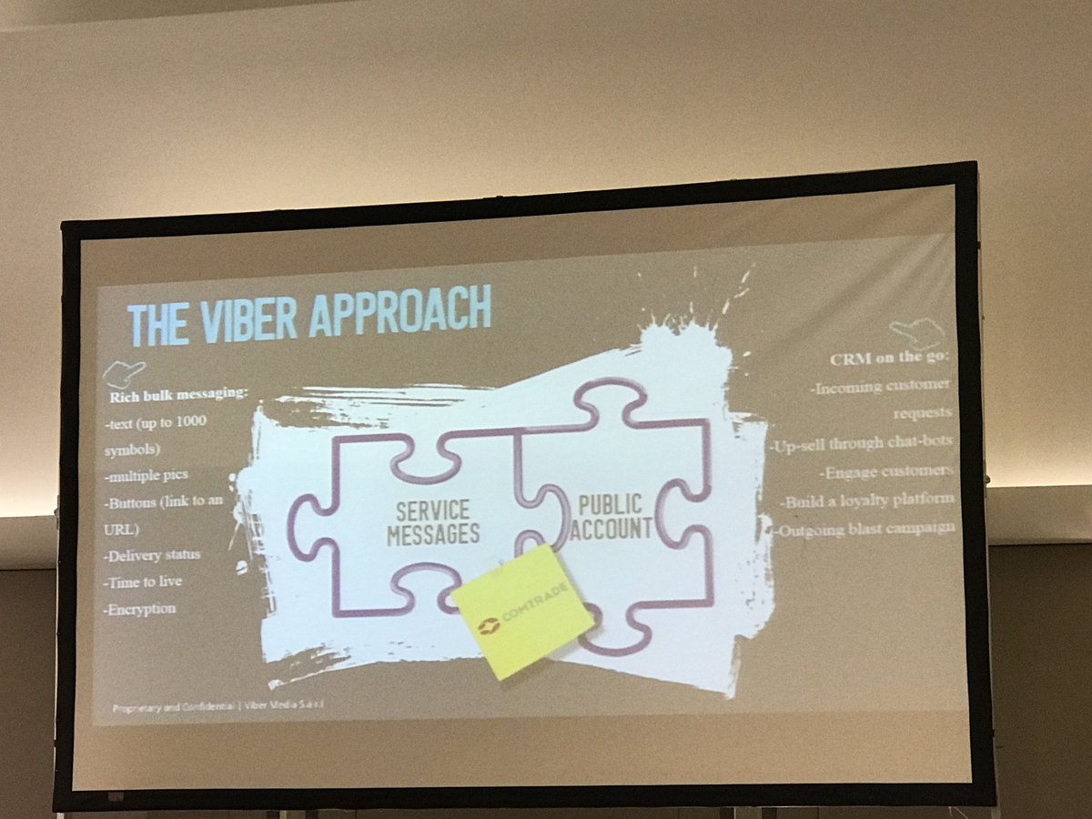 comtradegroup's tweet photo. Our colleague Nenad Maric #Comtrade SI, is giving a lecture about banking platform for Viber, titled: „Let Viber be your thing“ #technobank https://t.co/LeHpLLrtaP