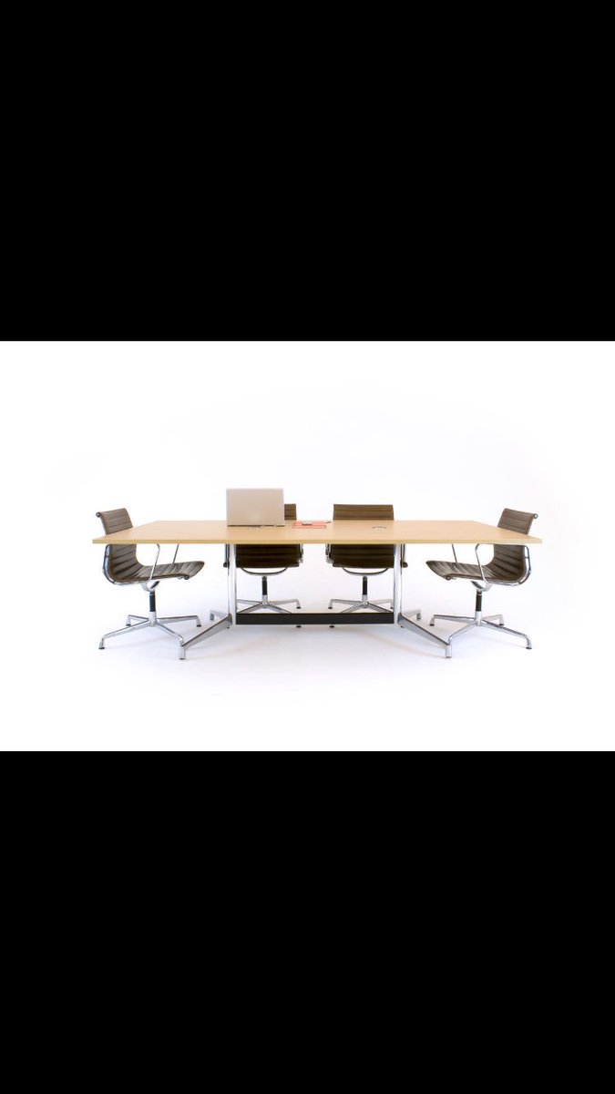 Arca Y-Frame Table with black stretcher rail. #officedesign #officefurniture #design #table #officelife