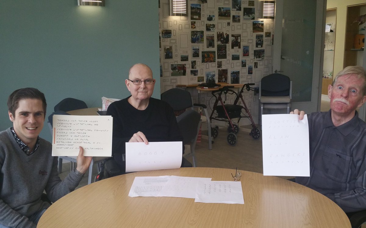 Dirrans_centre's tweet image. Our Sign Language group learning the Moon alphabet this morning. #rnib #sightloss #visualawareness #newskills