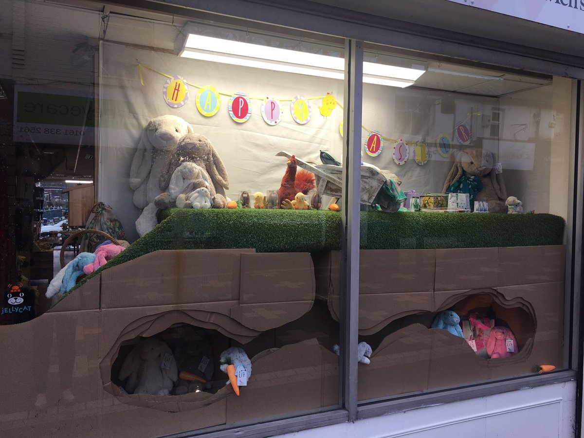 MagpiesNestLtd's tweet image. We have been invaded by bunnies!! #easterwindow #Easter #EasterBunny #bunny #stalybridge #tameside