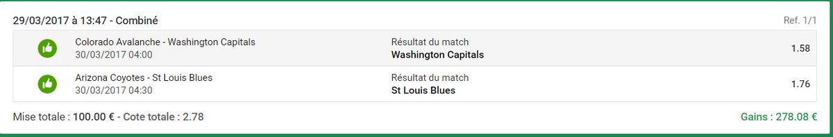 TempestPronos's tweet image. Le prono bonus qui est passé cette nuit !! 💵
Washington Capitals ✅
St Louis Blues ✅ 
RT LIKE &amp;amp; FOLLOW !! 👽💵