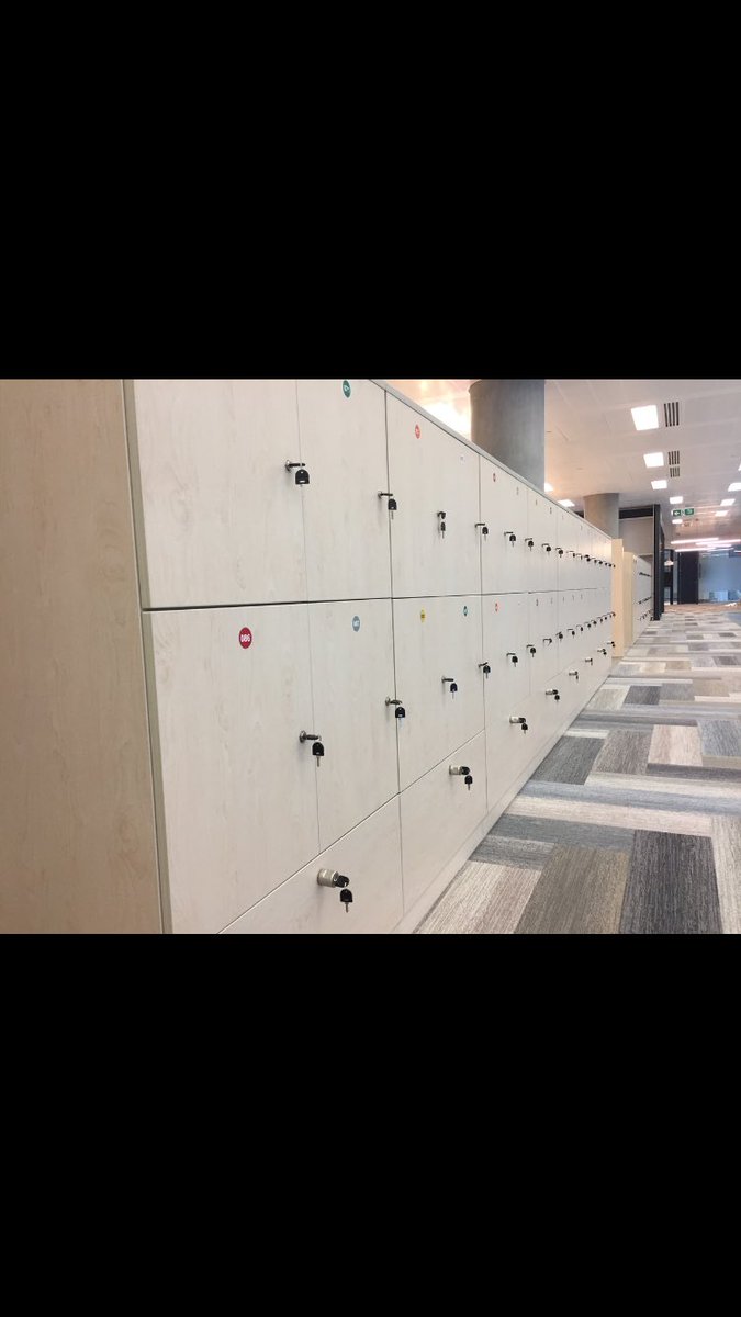 A Run of 300 lockers with pull out archer files below. #lockers #bespoke #officefurniture #officelife #Brands2Life