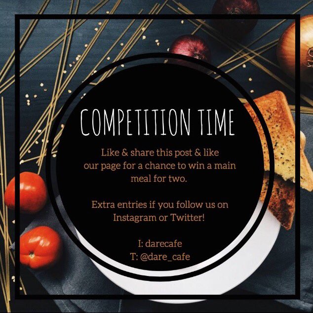 Have you seen our competition on Facebook? Visit the page and follow instructions to win! #darecafe