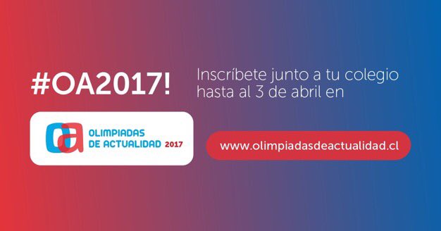 artequin's tweet photo. Últimos días!!! No dejen de inscribirse en las Olimpiadas de Actualidad 2017 https://t.co/XAA5d8ICPh