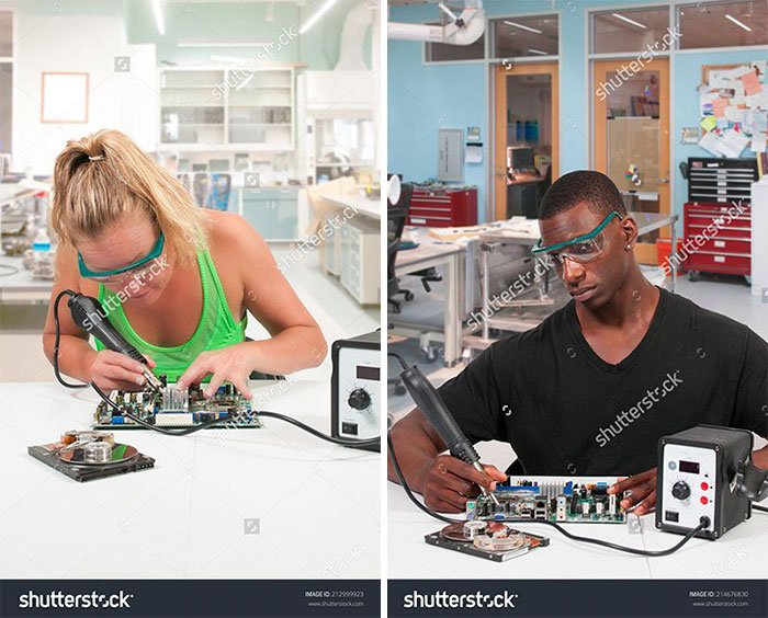 RSDesignSpark's tweet photo. These stock images never fail to make us laugh!! they must have heatproof hands #solder #fail #ouch #Engineering #EngineeringLife https://t.co/lNNcH4vszV
