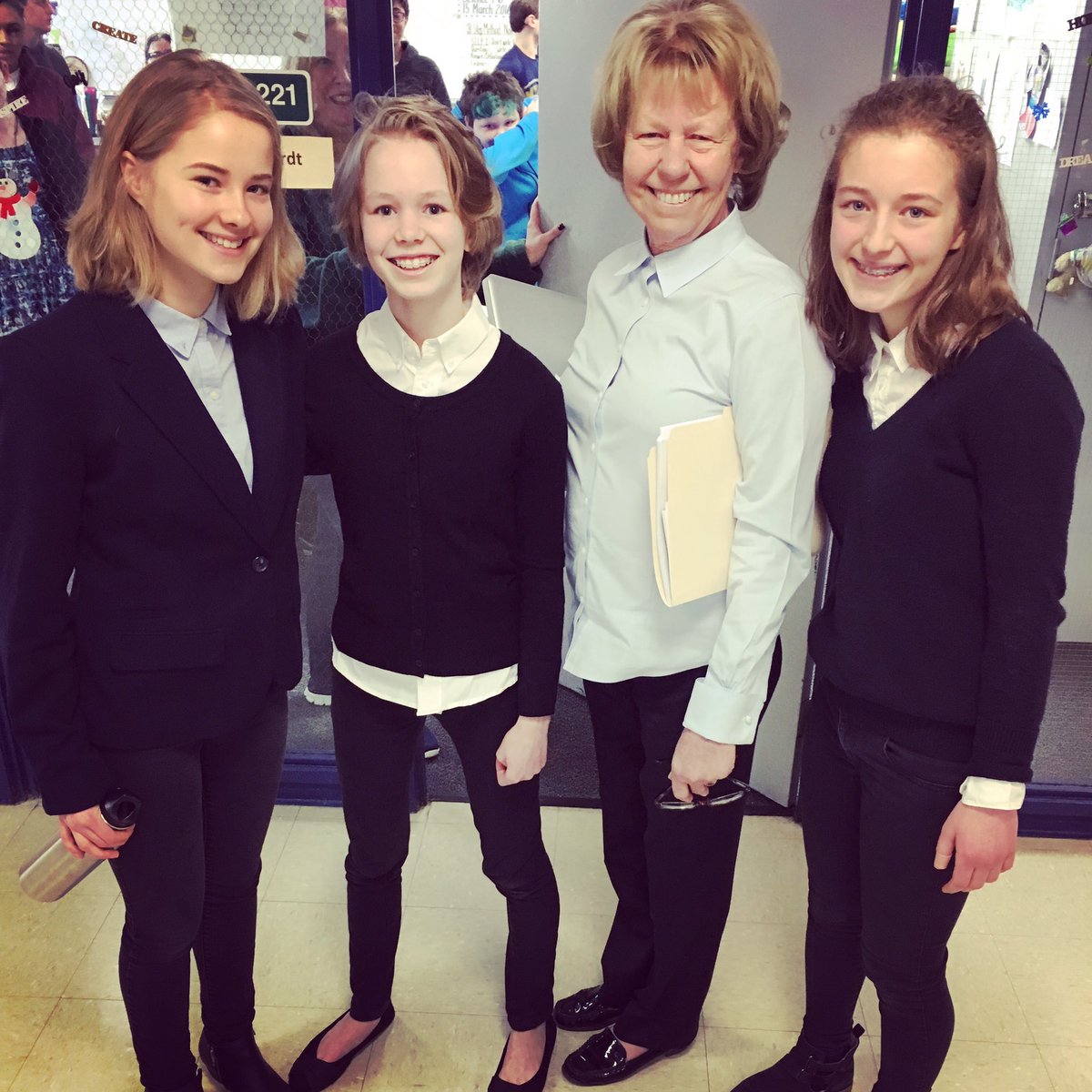robomathgms's tweet photo. Gosselin's girls #teacherstudentswapday #graftonmiddleschool #schoolspirit @gmsgrafton https://t.co/5wukNFrIyt