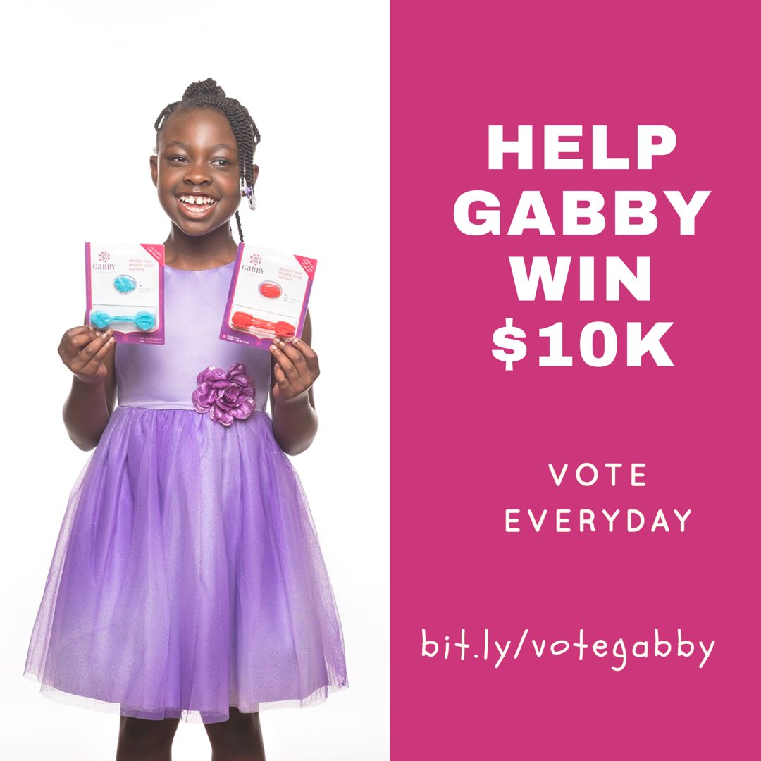 YAY!🎉 GaBBY's a nat'l finalist in Barbara's #Kidpreneur Search &amp; needs YOUR #HELP!

VOTE EVERYDAY👉🏾 bit.ly/VOTEGABBY
