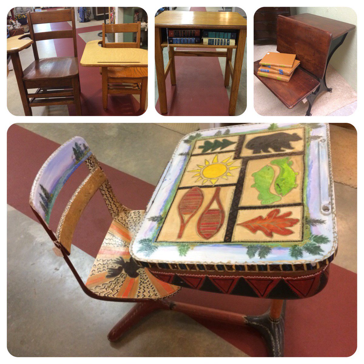 67AntiqueMall's tweet image. Many choices of Vintage student desks are in the shop today...OPEN 10-5 912-839-2167 #67rocks #studywithstyle
