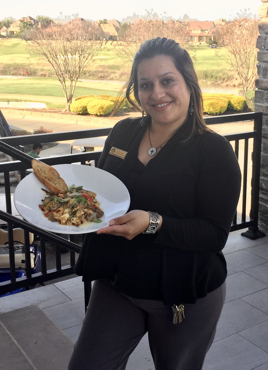 HackberryCC's tweet image. Enjoy something different but satisfying this morning with our Philly Cheesesteak Scramble!