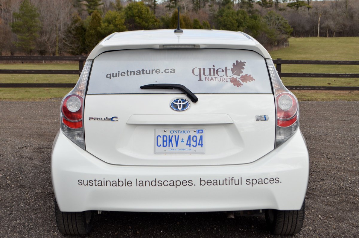 ProWraps_ca's tweet photo. A quiet car, partially wrapped for @QuietNatureLtd. Stripes, cut graphics and window perf for some effective vehicle advertising. https://t.co/ttxhdV7PIG