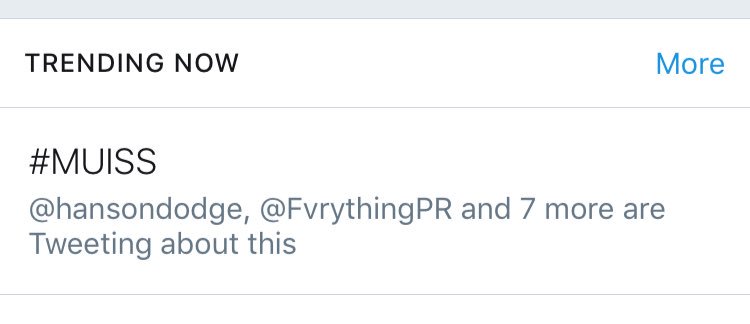 alycekpeterson's tweet photo. #MUISS is trending on twitter folks! Way to go!  @MUDigitalSummit @chrisdessi @MUCollegeofComm @cigelske @MarquetteU https://t.co/bOyFQzz4z0