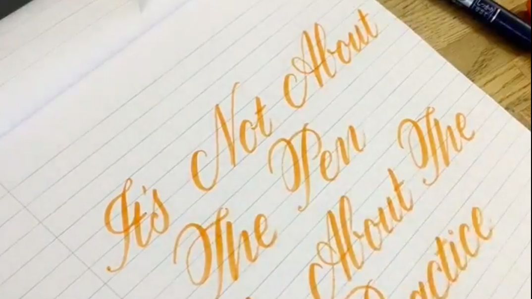 Watch this calligrapher create perfect script with just a Crayola pen bit.ly/2ohfFwm
